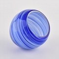 Sunny glassware luxury blue and white 10oz glass candle holder for supplier 2