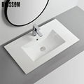 Factory Wholesales Solid Surface Polymarble Bathroom Cabinet Vanity Counter Top