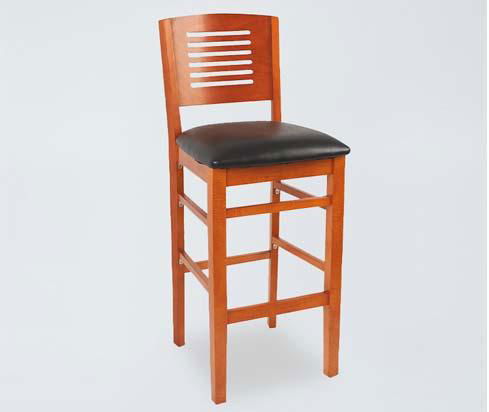 BS06 High Ladder Back Solid Wood Bar Stool