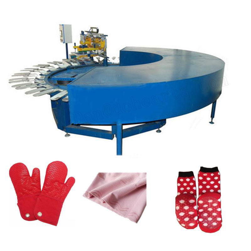 Anti slip silicone printing machine for socks and gloves