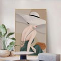 抽象现代客厅装饰画沙发背景墙落地画艺术人物轻奢玄关肌理感挂画 1