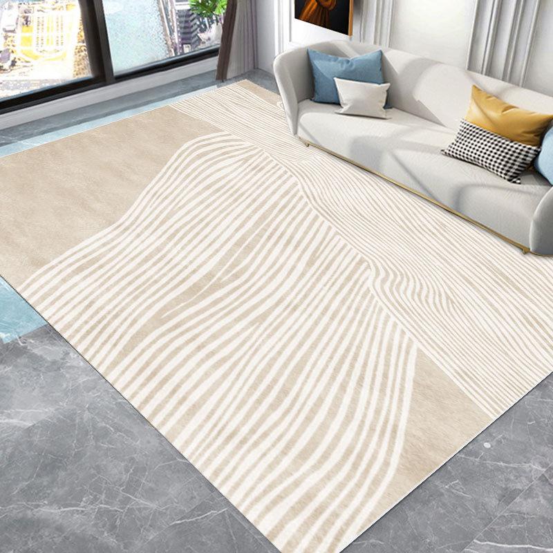 Imitation cashmere tea table carpet quiet bedroom ins wind Brown design carpet 3