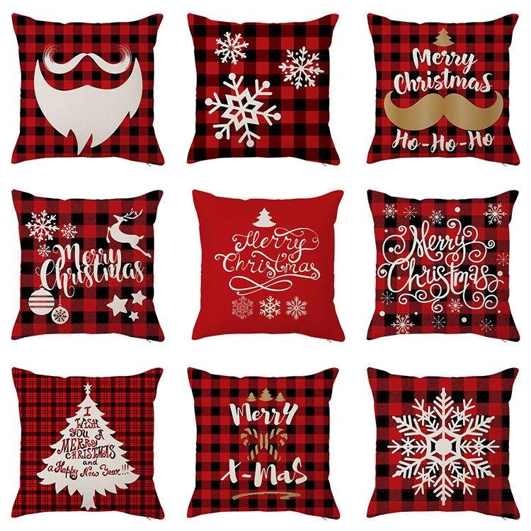 Christmas linen pillowcase household products 3