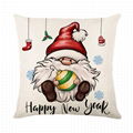 Linen hand painted Amazon home Santa elk pillow 2