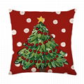 Linen hand painted Amazon home Santa elk pillow 4