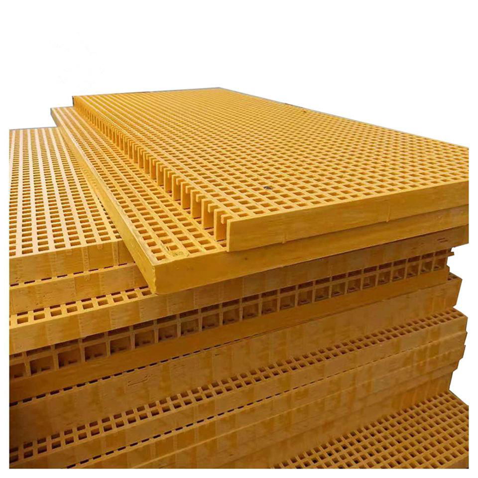 38*38mm 50mm*50mm mesh size plastic grating fiberglass Frp Panel Molded grating 