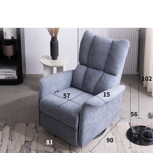 New Functional Electric Single-Seat Fabric Sofa Modern Minimalist Gray Rockable  4