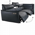 Italian Leather Sofa Italian Living Room Combination Sofa Space Capsule Electric 3