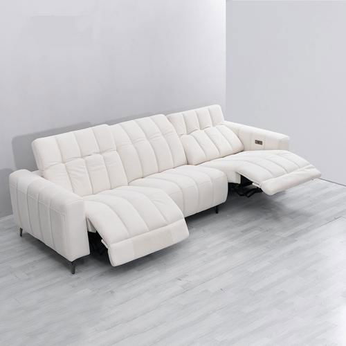 Modern Minimalist Caterpillar Beige White Fabric Multifunctional Sofa