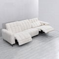 Modern Minimalist Caterpillar Beige White Fabric Multifunctional Sofa