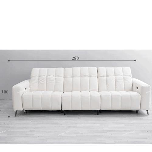 Modern Minimalist Caterpillar Beige White Fabric Multifunctional Sofa 3