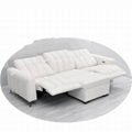 Modern Minimalist Caterpillar Beige White Fabric Multifunctional Sofa