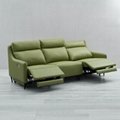 Italian Minimalist Leather Smart Sofa Living Room Straight Row Three-Seat  1