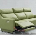 Italian Minimalist Leather Smart Sofa Living Room Straight Row Three-Seat  2