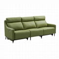 Italian Minimalist Leather Smart Sofa Living Room Straight Row Three-Seat  3