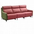 Italian Minimalist Leather Smart Sofa Living Room Straight Row Three-Seat  4