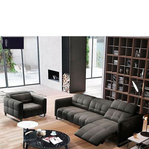 Italian-Style Sofa Electric Function Leather Sofa Three-Seat Modern Living Room  2