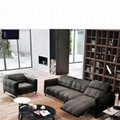 Italian-Style Sofa Electric Function Leather Sofa Three-Seat Modern Living Room  2