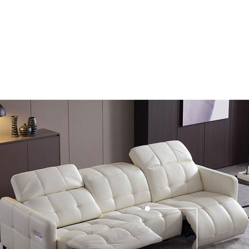 Italian-Style Sofa Electric Function Leather Sofa Three-Seat Modern Living Room  5