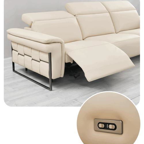 Italian Minimalist First Layer Cowhide Contact Surface Leather Sofa Unique 2