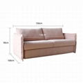 Multifunctional Apartment Sofa Bed Fabric Three-Person Living Room Sofa Art Push 4