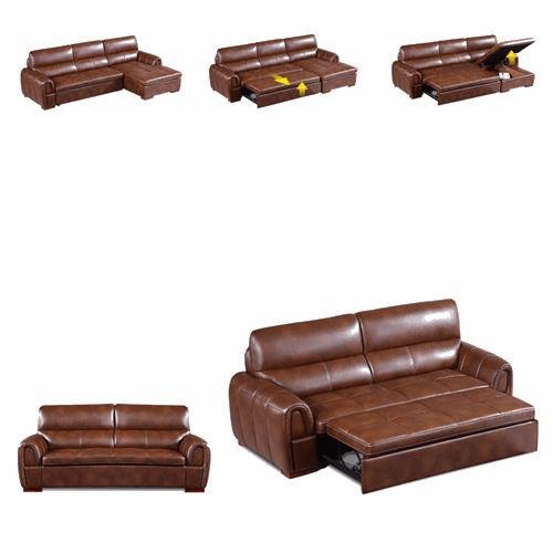 Folding Sofa Bed Modern Minimalist Functional Corner Combination Leather Art