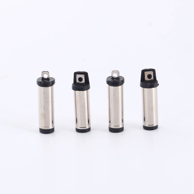 5.5*2.1dc tuning fork groove black glue nickel plated semi glue E-shaped glue