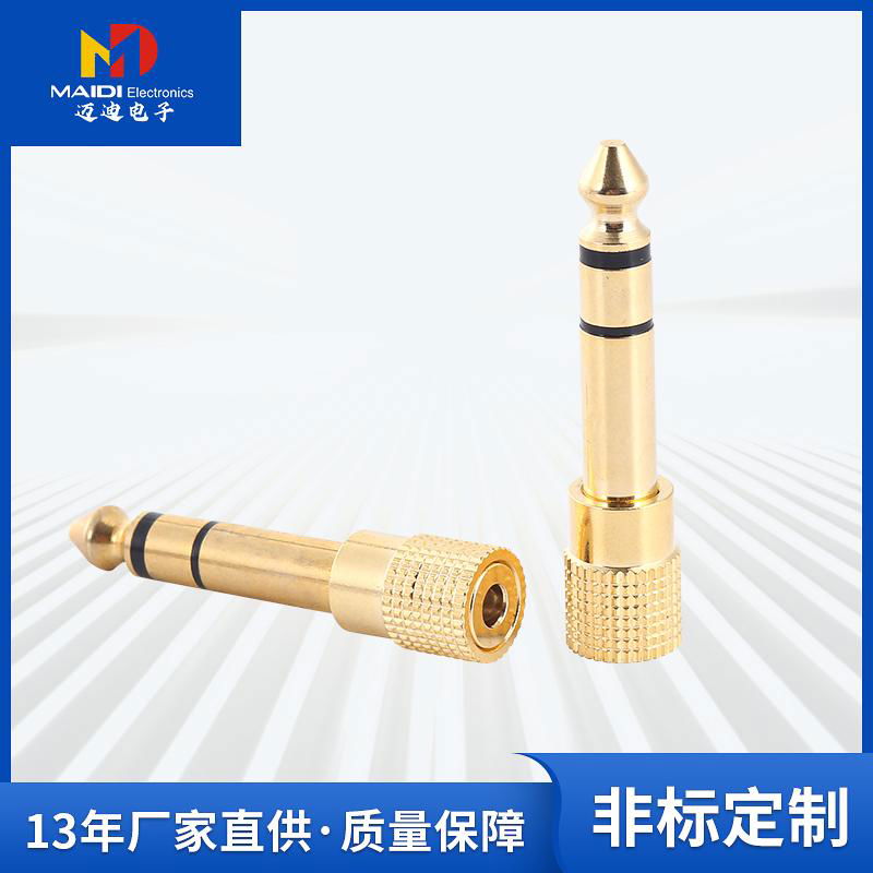 6.35 to 3.5 dimensional female spring 6.3 to 3.5 audio conversion plug  3