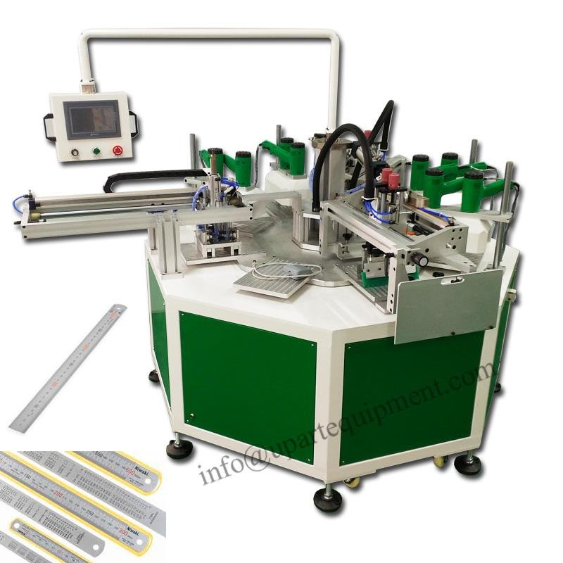 Automatic 2 Color Rotary Graduated Ruler Screen Printing Machine Serigraphy 