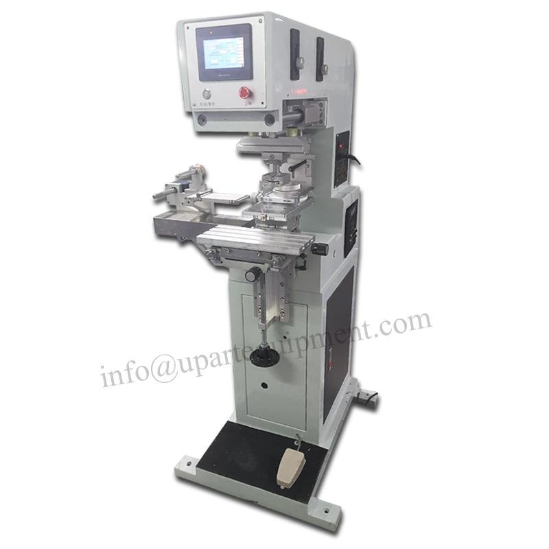 Two heads 1 color tampon printing machine with automatic clean system  4