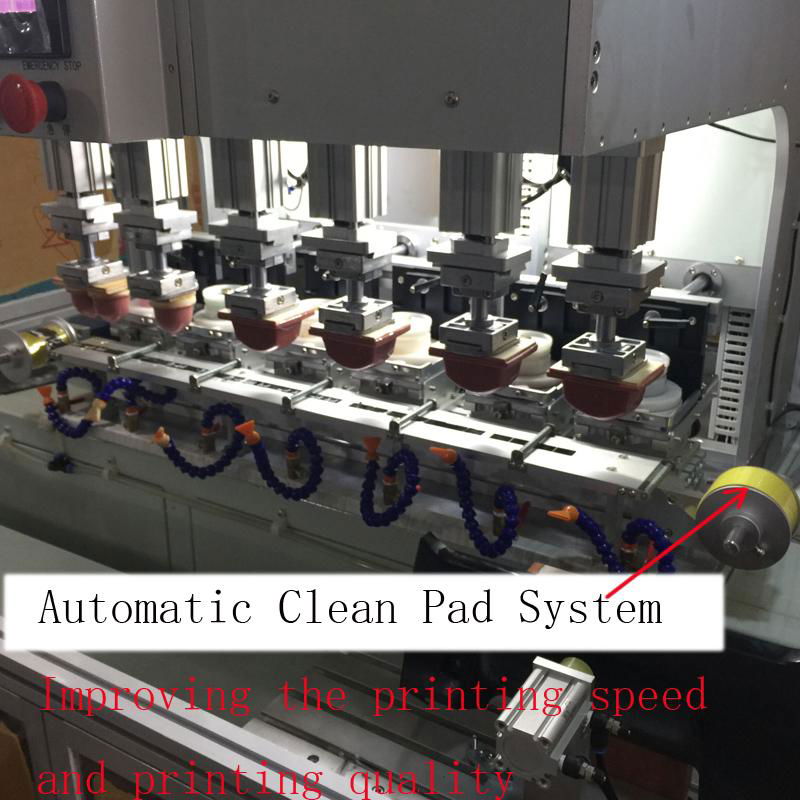 Automatic Six Color Tampografia Machine 6 Color Closed inkcup pad printer 4