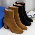 New Arrival Winter Low Heel Leather Women Ankle Boots Short Boots Women Shoes Lu