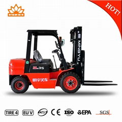 3ton Diesel Forklift Truck Forklift 3m/4.5m/5m/6m Lifting Height, Engine Customi