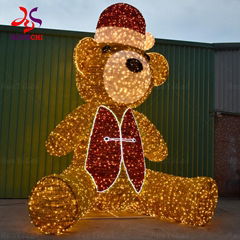 Outdoor Lighting Christmas Decoration Teddy Bear Motif Light