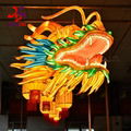 Chinese Traditional Style Outdoor Lighting Decoration Large Loong Silk Lantern 3