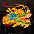 Chinese Traditional Style Outdoor Lighting Decoration Large Loong Silk Lantern