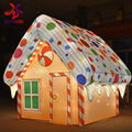 Christmas Decors LED Giant Gingerbread House Candy House Motif Light 3