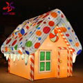 Christmas Decors LED Giant Gingerbread House Candy House Motif Light 4