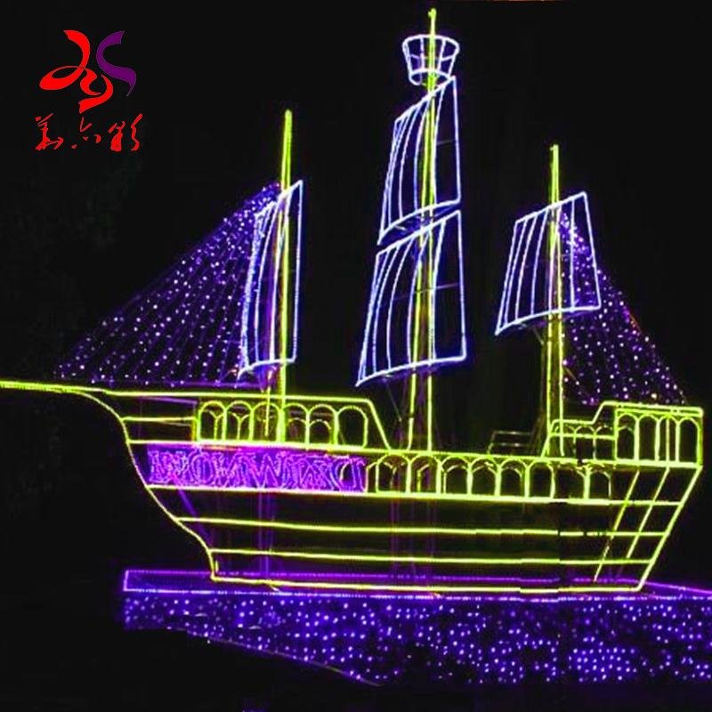 High Quality Decoration Light LED Boat Motif Light 3