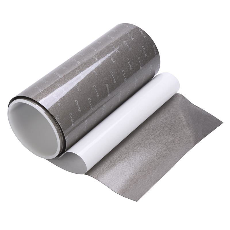 EMI Shielding 0.03mm Conductive non-woven tape Polymer Fiber Silver Gray Roll  2