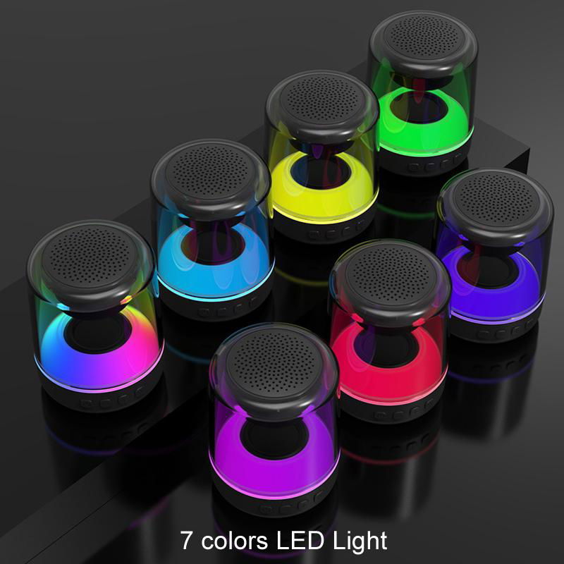 Colorful Lights Crystal Mini Wireless Bluetooth Speaker 4