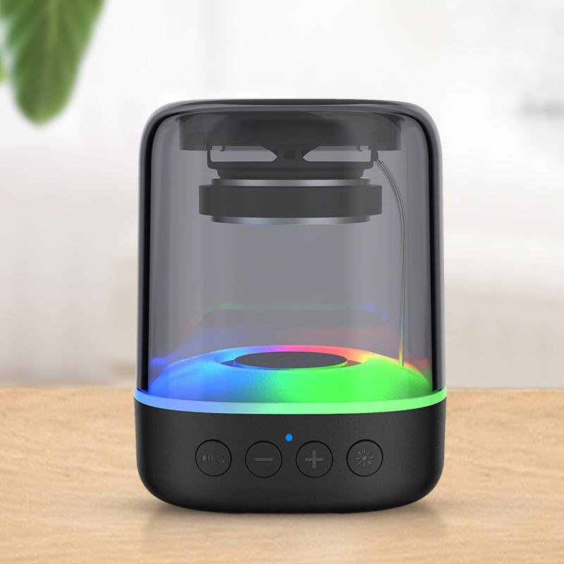 7 Colors Light Portable Crystal Wireless Bluetooth Speaker 5