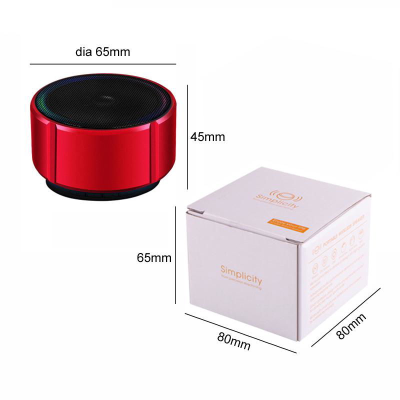 Aluminum Alloy Wireless Bluetooth Speaker with LED Breathing Light  2