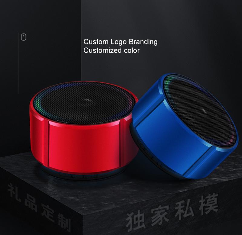 Aluminum Alloy Wireless Bluetooth Speaker with LED Breathing Light  5