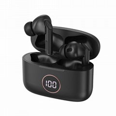 Digital Display Active Noise Cancellation Wireless Bluetooth 5.3 Earphone