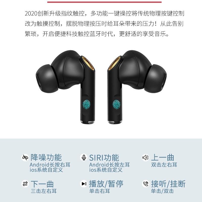 Digital Display Active Noise Cancellation Wireless Bluetooth 5.3 Earphone 5
