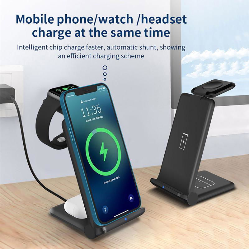 3-in-1 Folding Magnetic Wireless Charger for iPhone Apple Watch Airpod 3