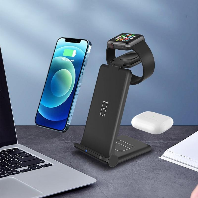 3-in-1 Folding Magnetic Wireless Charger for iPhone Apple Watch Airpod 4