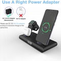 4-in-1 Wireless Charger for iPhone/iWatch/Airpod with LED Clock 4