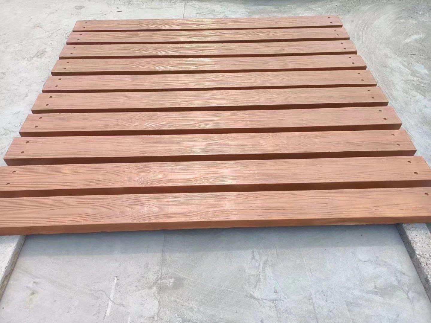 仿木铺板模具2米长栈道板塑料模具仿木纹地板模具 2